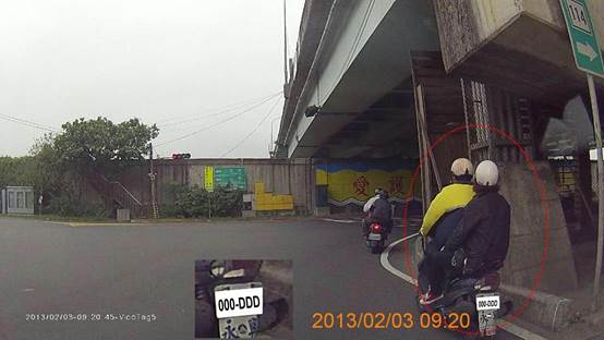 違規事實不明確：檢舉闖紅燈，必須拍攝到停止線，且必須拍攝在停止線之前之影像，但如紅燈號誌有倒數讀秒而可證明號誌轉換為紅燈後始闖越者，則不需拍攝停止線範例1